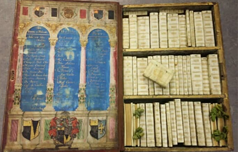 otkrijte jakobitsku putnu biblioteku, preteču elektronskih čitača knjiga iz 17 veka laguna knjige