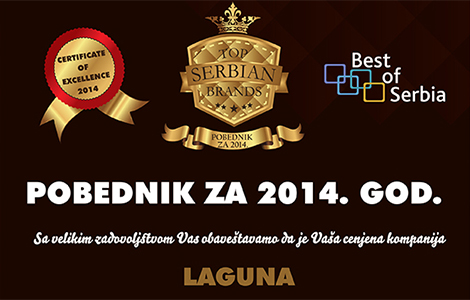 laguna dobitnik priznanja top serbian brands laguna knjige